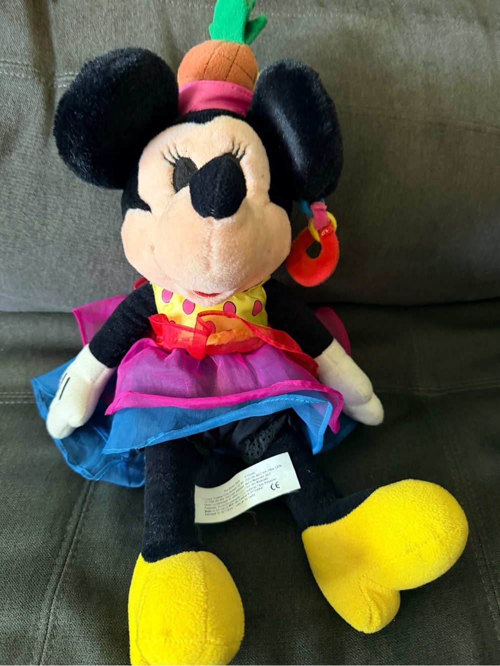 Disney Tropical Minnie Mouse Plush Doll in Pink & Blue Dress